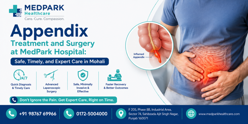 Appendix Treatment and Surgery at MedPark Hospital Safe, Timely, and Expert Care in Mohali