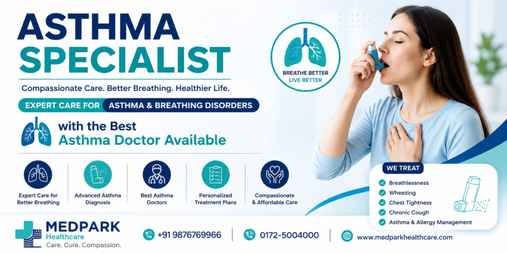 Asthma Specialist Chandigarh and Asthma Treatment Mohali with the Best Asthma Doctor Available Here