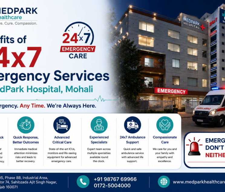 24x7 Emergency Services at MedPark Hospital, Mohali